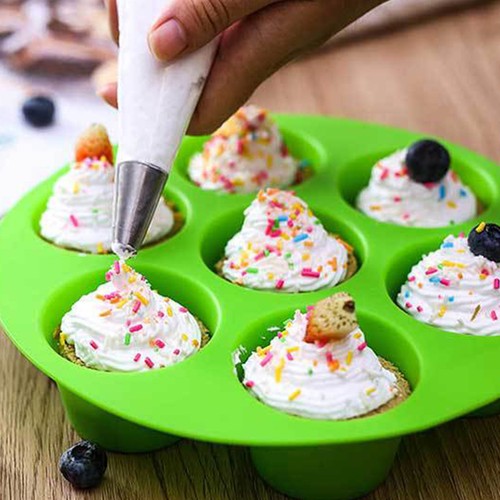 Silicone muffin tray reusable - muffin,