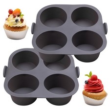 2 Pcs Silicone Muffin Tray for